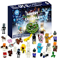 Miniatyrbild 2 av 2: 24-delad Adventskalender Minecraft Byggklossar Leksaker Jul Halloween Leksakspresent Minifigur Set Pussel Present - WELLNGS 24PCS