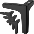 Miniatyrbilde 1 av 5: Sett med 4 møbelben tåler opptil 600 kg, 17 cm moderne trekantformet metallbordben, hårnålben for skap, sofa, svart ( cm) cm 15