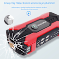 Pikkukuva 6 / 11: 12 V:n auton varavirtalähde kannettava apukäynnistin LED-taskulampulla USB-latauksella, punainen red