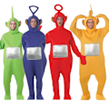 Miniatyrbild 2 av 4: Tinky Winky Teletubbies Vuxen Maskeraddräkt Stag Kostym Lila purple 150cm