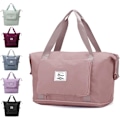 Miniatyrbillede 1 af 5: Foldbar Rejsekuffert, Letvægts Vandtæt Håndbagage med Fast Rem, Design med Tør-Våd Separation[JUN] pink