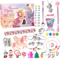 Miniatyrbild 2 av 10: 2023 Amazon Julkalender Nedräkning Blind Box Enhörning Is och Snö Ornament Flickor Semestergåva Leksak Accessories ST-029 (100pcs)