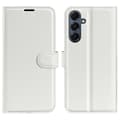 Samsung Galaxy A17 5G Etui med Litchi Tekstur & Flip Stand [JUN] Vit