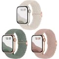 Flätat Solo Loop-armband för Apple Watch 40mm 38mm 41mm - 3-pack [JUN] 42/44/45/49mm B
