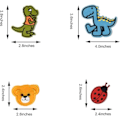 Miniatyrbilde 4 av 5: 60 Tilfeldige Assorterte Broderte Stoffmerker, Stryke-på [CH]