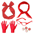 Miniatyrbilde 1 av 5: Festivalfest Cosplay Retro 1950-talls Antrekk -A A B