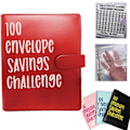 Miniatyrbillede 3 af 5: 100 kuvert udfordring mappe Pink onesize