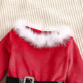 Flickas Långärmad Julklänning & Hårband 2-Dels Set[JUN] 130cm
