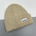 Miniatyrbilde 3 av 3: Ganni Vinter Strikket Lue for Menn og Kvinner - Varm Lue med Mansjetter, Strikket Stretch Lue, Hatt Khaki