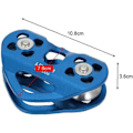 Miniatyrbilde 4 av 5: 30kN Zip Line Tandem Klatring Dobbel Tandem Hastighet Dobbel zipline tralle med lenkekarabinkrok, A