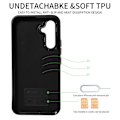 Pikkukuva 5 / 5: Korttikotelo Anti-fall Kuori PU Nahka+TPU Kuori Kotelo Samsung Galaxy A54 5g:lle Purple