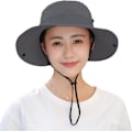 Miniatyrbillede 2 af 5: Hestehale solhat til kvinder UV-beskyttelse Foldbar Mesh bred skygge
