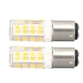 2-pack små LED-lampor, dimbara BA15D för kylskåp och apparater