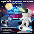 Miniatyrbillede 6 af 10: Astronaut Galaxy Projektor Stjernehimmel Astronaut Lys Touch
