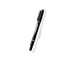 Miniatyrbillede 5 af 9: Permanent marker 0,8/2 mm Spids Dobbelthoved Vandtæt Sort Blå Rød Pen Til Student Papir Stål CD Glastøj Farve Kontor Skoleartikler