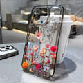 Lila Blomma Mjukt Silikonfodral för iPhone 7 8 Plus XR SE Air[JUN] For iPhone 13Pro Max Black JW40