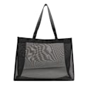 Miniatyrbillede 1 af 10: SORT Transparent Mesh Strandtaske, Håndholdt Indkøbstaske Black