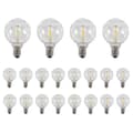 20-pack G40 LED-ersättningslampor E12 skruvbas okrossbara klotlampor