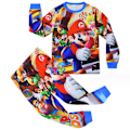 Miniatyrbillede 1 af 3: Super Mario Bros. Pyjamassæt til Børn Langærmet Bukser Natttøj B B 150cm