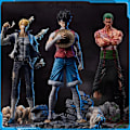 Miniatyrbild 2 av 7: 30 cm One Piece Anime Action Figur Roronoa Zoro Vinsmoke Sanji Ställning Pvc Staty Staty Modell Collection Pojke Leksak Presenter