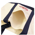 Miniatyrbillede 2 af 5: Trader Joe's Genanvendelig Canvas Eco Tote Taske Shopping Heavy Duty Taske Blå Hvid