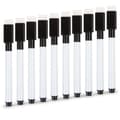 Finspetsiga whiteboardpennor med suddgummi, 10-pack svart [JUN]