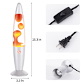 Miniatyrbild 4 av 4: New Futuristic Orange Lava Lamp with Switch