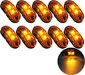 10x 2-LED Sidemarkeringslys, 12V/24V Gule Posisjonslys for Lastebil Tilhenger & Bobil