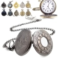 Miniatyrbild 1 av 10: Steampunk vintage stil kvarts fickur med kedja 5