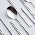 Miniatyrbilde 3 av 4: 4 sett med skjeer og spisepinner i rustfritt stål, koreansk stil
