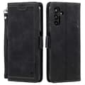 for Samsung Galaxy A36 5G Lommebokveske Stativ Lær Telefondeksel[JUN] Black