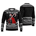 Miniatyrbilde 1 av 5: Santa Darth Vader Julstygg Genser Star Wars The Mandalorian Menn Pullover Klær Høst Vinter Dame Genser stil 3 style 3 L