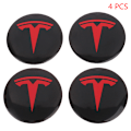 Miniatyrbillede 1 af 5: 4 stk. Hjul Center Hub Cap Kit til Tesla Model 3 Y Tesla Accesso Red