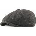 Miniatyrbilde 1 av 4: Newsboy Cap Justerbar Herringbone Baker Boy Flat Kepsar Skyddsmössa Tyg Cap för män