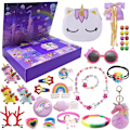 Miniatyrbild 8 av 10: 2023 Amazon Julkalender Nedräkning Blind Box Enhörning Is och Snö Ornament Flickor Semestergåva Leksak ST-026 Christmas Unicorn Set 388g