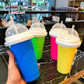 Miniatyrbillede 7 af 8: Slushie Maker Koppe Magic Hurtigfrosne Smoothies Kop rose red