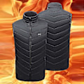 Miniatyrbillede 2 af 5: Opvarmet Veste Dame Body Warmer 3 Justerbar Temperatur Sort Black L