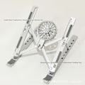Miniatyrbillede 1 af 6: Bærbar computer stand Foldbar varmeafledning aluminiumslegering stand Bærbar opbevaring løfte bærbar computer stand (sølv med blæser)