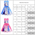 Miniatyrbilde 3 av 3: Flicker Frozen Sommerkjole Prinsesse A-Linje Swing Robe Festkjole rosarød rose red 100cm