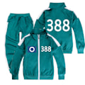 Miniatyrbild 1 av 2: Squid Game Säsong 2 - Jacka och Byxor Outfit för Barn Överlevnadsspel Present #388 #388 110cm