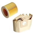 Pikkukuva 1 / 5: 5 x pölynimuripussi + 1 x suodatin Karcher WD3 Premium -pölynimurille