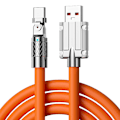 Miniatyrbillede 6 af 8: 120W 6A 180 Graders Rotation Super Hurtig Opladning Data Type-C Kabel Blå Blue Type-C[1.5m]