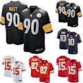 Miniatyrbild 2 av 7: Kansas City Chiefs Tröjor Herr NFL Amerikansk Fotboll Topp Sports T-shirt D D D D S