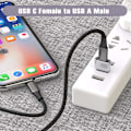 Miniatyrbild 4 av 5: USB till USB C adapter 3-pack, Typ C hona till USB A hane omvandlare