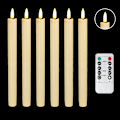Miniatyrbilde 1 av 3: Dww-6-pak batteridrevne LED-lys med fjernkontroll og timer, ekte voks flimrende varmt hvitt lys[ch]