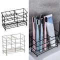 Miniatyrbillede 3 af 10: Tandbørsteholder Opbevaringsstativ SORT 6 GRID black