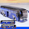 Miniatyrbillede 1 af 5: 1/32 Setra Luksusbus Legetøjsbil Diecast Miniaturmodel Træk Tilbage Lyd & Lys Pædagogisk Samling Gave til Drengebørn Blue