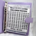 Miniatyrbillede 5 af 5: 100 kuvert udfordring mappe Pink onesize