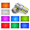 Pikkukuva 9 / 10: 2 kpl W5W LED T10 12-24V CANBUS polttimo 500lm 8 väriä 8 väriä Sininen