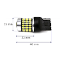 Pikkukuva 2 / 8: 2 kpl LED-lamppu 7440, W21W 12-24V CANBUS 2100lm valkoinen linssi kanssa